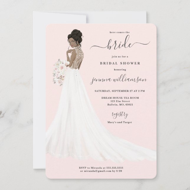 Invitation Mariée dans la Fête des mariées Lace Gown (Devant)