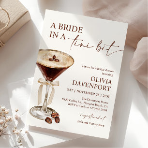 Invitation Mariée dans une Fête des mariées Tini Bit Espresso