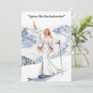 Invitation Mariée de week-end de filles au ski sur les pistes
