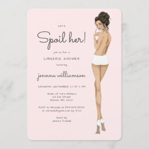 Invitation Mariée en sous-vêtements Fête des mariées en dente
