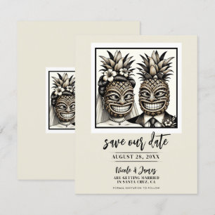 Invitation Mariée et chambre Aloha Ananas Tiki Enregistrer la