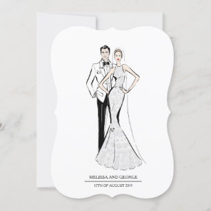 Invitation Mariée et mariée de mode