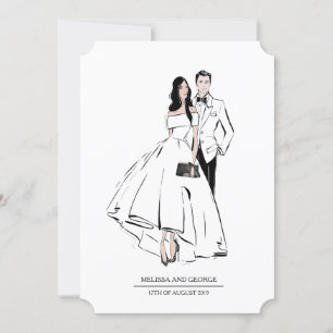 Invitation Mariée et mariée de mode