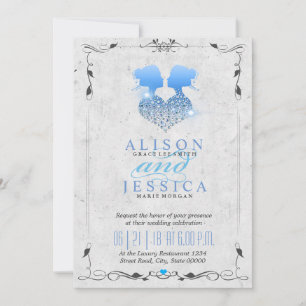 Invitation Mariée et mariée - Deux mariées Mariage - Lesbienn