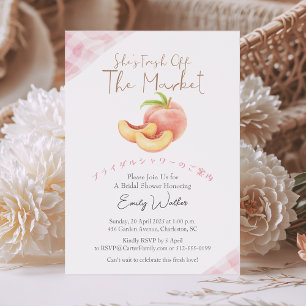 Invitation Mariée Fraîche du Marché Fête de Fiançailles Pêche