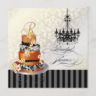 Invitation Mariée monogramme de PixDezines, gâteau d'appricot