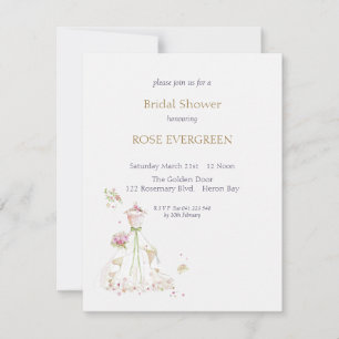 Invitation Mariée Rouge de Confusion en Fleurs