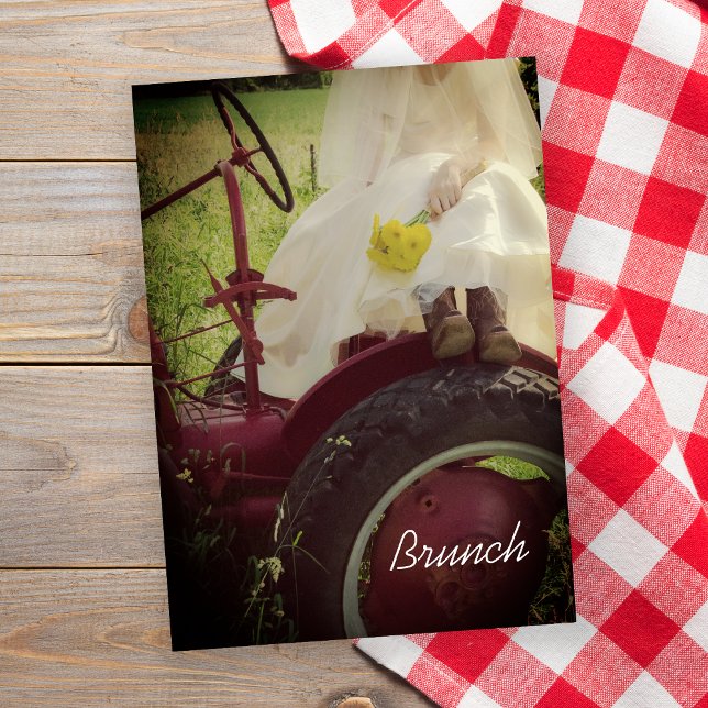Invitation Mariée sur tracteur Country Farm Mariage Brunch (Créateur téléchargé)