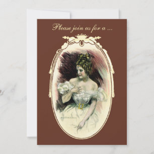 Invitation Mariée Vintage, Fête de Mariage Victorien