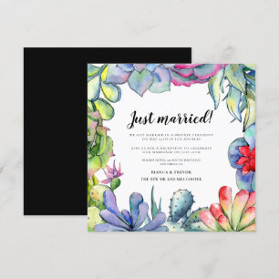 Invitation Mariés ! Annonce de cactus et de succulentes