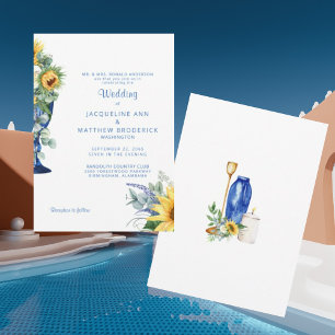 Invitation Mariés au tournesol toscan Parents Mariage Texte B