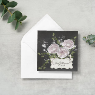 Invitation Mariés ! Élégante Fleur Romantique Après-Mariage