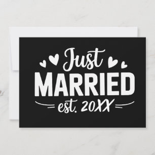 Invitation Mariés sur mesure Just Married Est Femme Husband W
