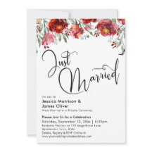 Mariés Typography Rouge Bourgogne Floral
