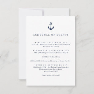 Invitation Marine Ancre Nautique Yacht HORAIRE DES ÉVÉNEMENTS