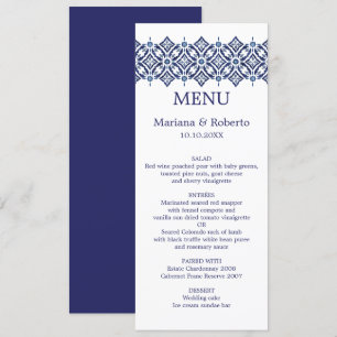 Invitation Marine Azulejo   Indigo Espagnol TILE mariage