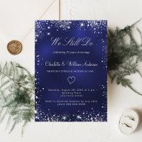 Marine bleu argent voeu renouveau luxe mariage