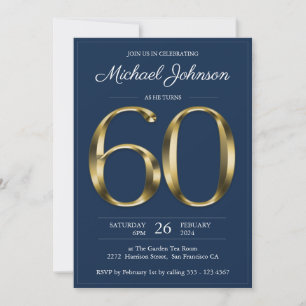 Invitation Marine Blue Gold 60e anniversaire