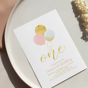 Invitation Marine Blue & Gold Star   Une fête d'anniversaire