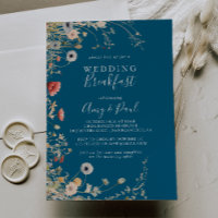 Marine Boho Fleur sauvage Mariage Petit déjeuner