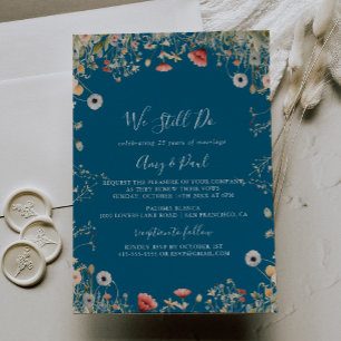 Invitation Marine Boho Fleur sauvage Nous Faisons Toujours Vo