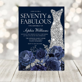 Invitation Marine Diamond Dress Soixante-dix fabuleux 70e ann