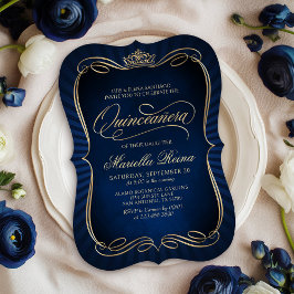 Invitation Marine Gold Quinceañera