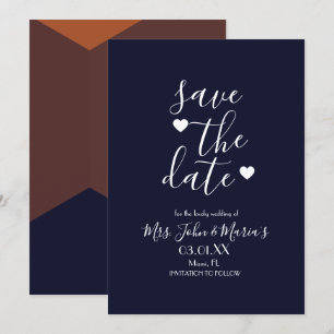 Invitation Marine moderne au chocolat en terre cuite Enregist