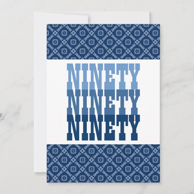 Invitation Marine moderne V25 de 90 anniversaires (Devant)