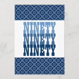 Invitation Marine moderne V25 de 90 anniversaires