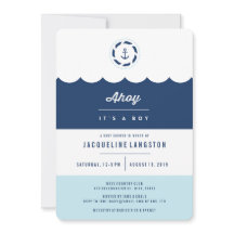Marine nautique Ahoy C'est un garçon Baby shower m