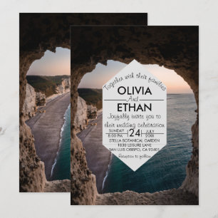 Invitation Marine Seascape Beach Mariage d'été