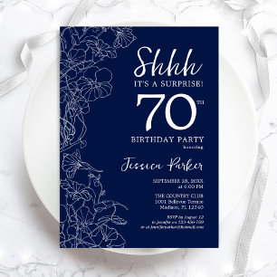 Invitation Marine White Surprise 70e anniversaire