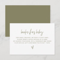 MARLO Bohemian Olive Green Livres pour Baby Card