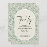 Marocain moderne bohème vert élégant anniversaire 