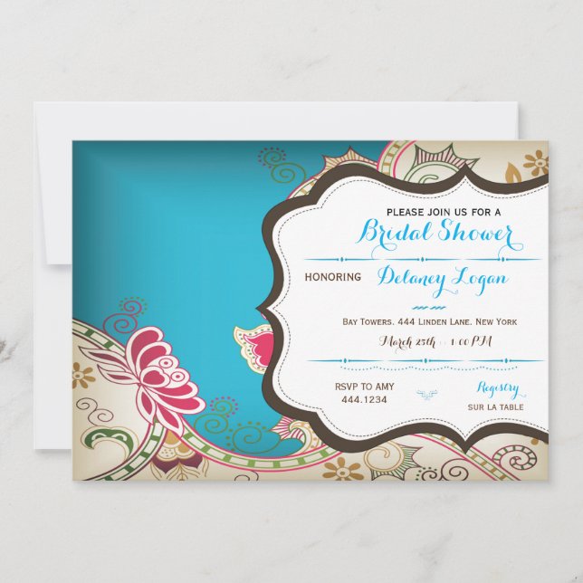 Invitation Marocaine À La Douche (Devant)