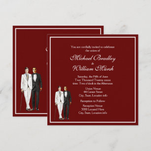 Invitation Maroon Gay