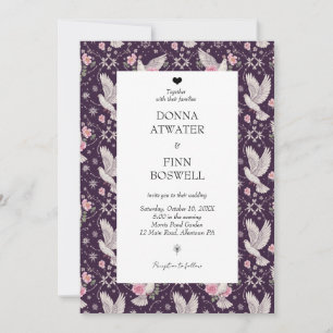 Invitation Maroon romantique Unique Maximaliste Mariage Perso