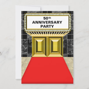 Invitation Marque de Broadway, tapis rouge 50 e anniversaire