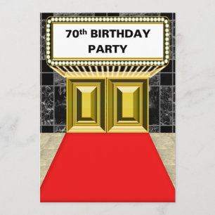 Invitation Marque de Broadway, tapis rouge 70 e anniversaire