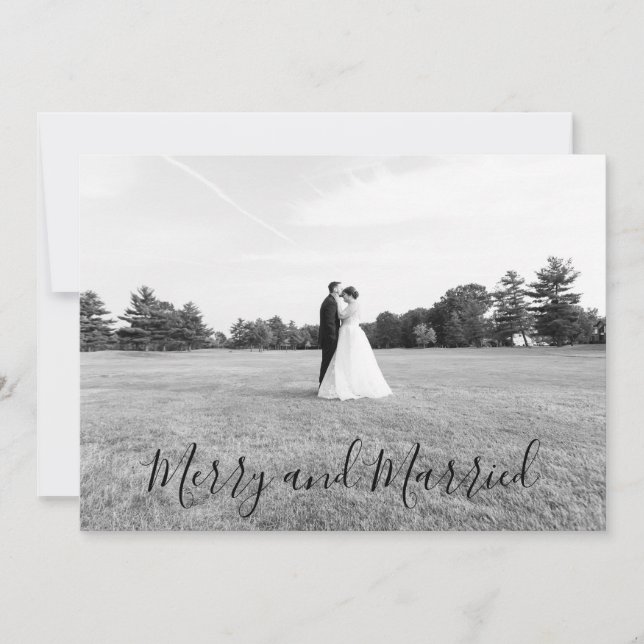 Invitation Married and Merry Christmas Card (Devant)
