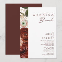 Marsala Autumn Floral | Brunch Mariage blanc