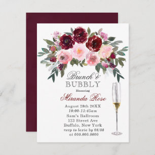 Invitation Marsala Peine rose Brunch & Bubbly