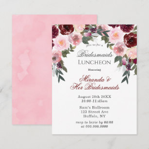 Invitation Marsala Peony Peony Peony Peony Luncheon En