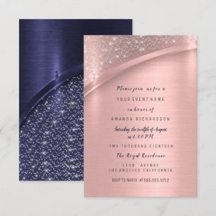 Invitation Marsala Rose Fête des mariées Anniversaire Sweet 1