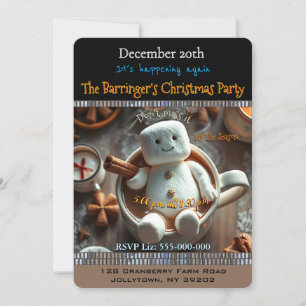 Invitation Marshmallow Fun Family annuel Noël