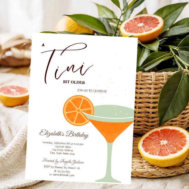 Invitation Martini A tini Un Peu Vert Plus Ancien (Créateur téléchargé)