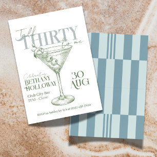 Invitation Martini Cocktail Talk Thirty To Me 30e Anniversair