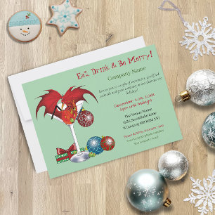 Invitation Martini Dragon Corporate Christmas Party