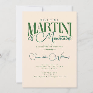 Invitation Martini & Montagnes Glamping Bachelorette Week-end